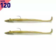 LEURRES FIIISH DOUBLE COMBO OFFSHORE 15GR CRAZY PADDLE TAIL TAILLE 120 OR
